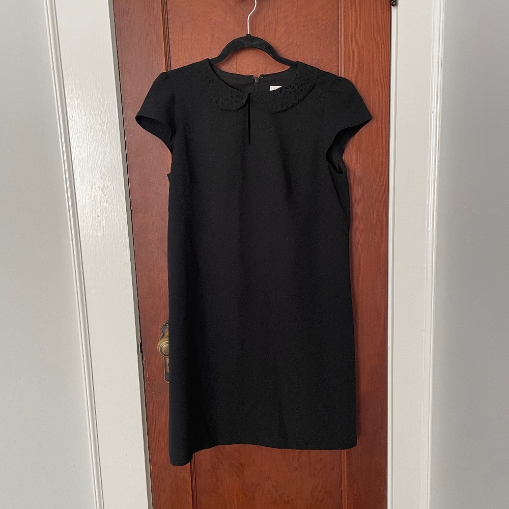 Loft Petites Size 12 Black Eyelet Lace Collar